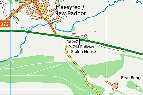 LD8 2AZ map - OS VectorMap District (Ordnance Survey)
