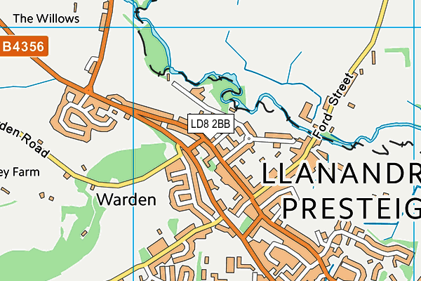 LD8 2BB map - OS VectorMap District (Ordnance Survey)
