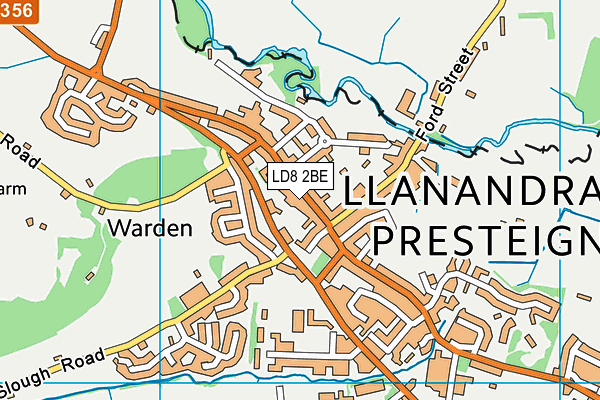 LD8 2BE map - OS VectorMap District (Ordnance Survey)