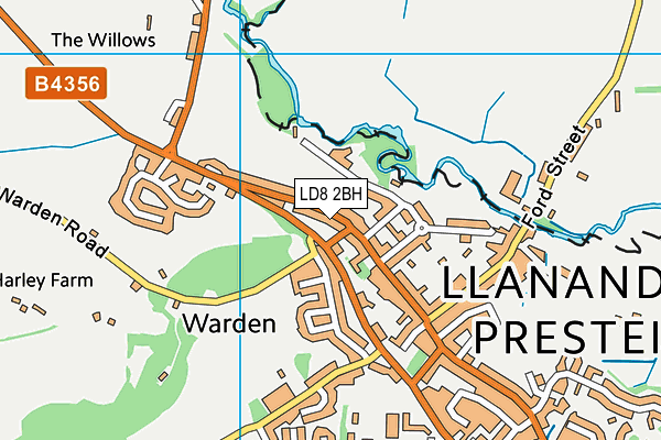 LD8 2BH map - OS VectorMap District (Ordnance Survey)