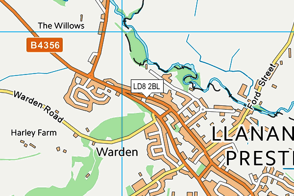 LD8 2BL map - OS VectorMap District (Ordnance Survey)