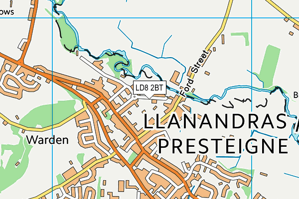 LD8 2BT map - OS VectorMap District (Ordnance Survey)