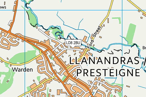 LD8 2BU map - OS VectorMap District (Ordnance Survey)