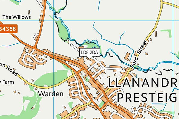 LD8 2DA map - OS VectorMap District (Ordnance Survey)