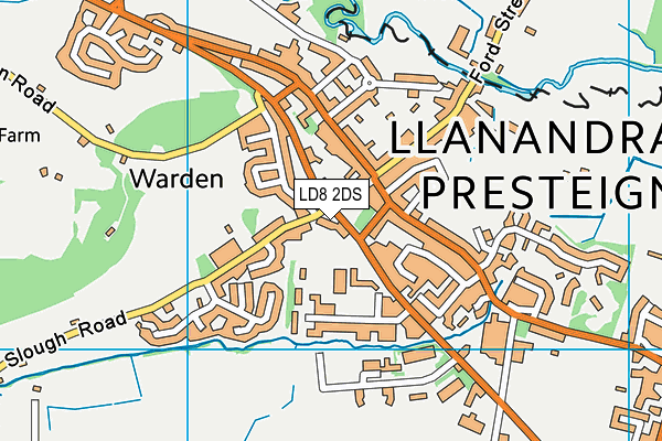 LD8 2DS map - OS VectorMap District (Ordnance Survey)