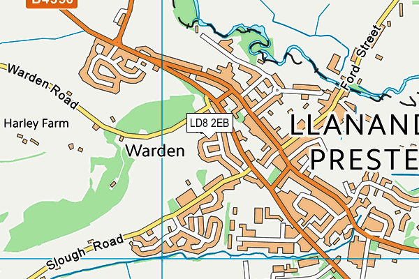 LD8 2EB map - OS VectorMap District (Ordnance Survey)