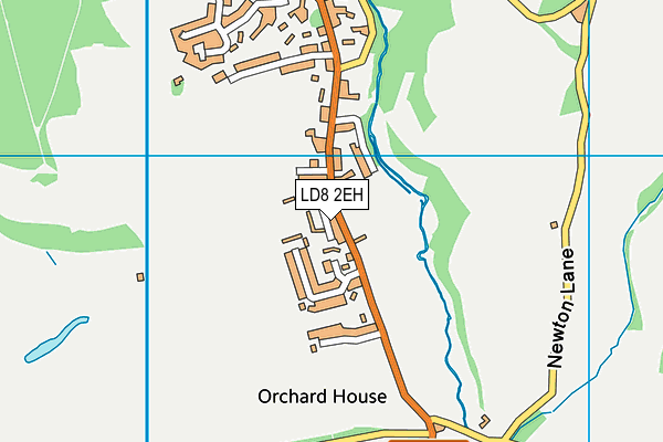 LD8 2EH map - OS VectorMap District (Ordnance Survey)