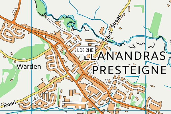 LD8 2HE map - OS VectorMap District (Ordnance Survey)