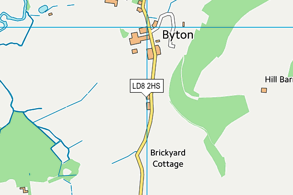 LD8 2HS map - OS VectorMap District (Ordnance Survey)