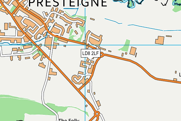 LD8 2LF map - OS VectorMap District (Ordnance Survey)