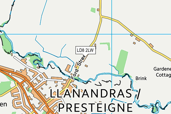 LD8 2LW map - OS VectorMap District (Ordnance Survey)