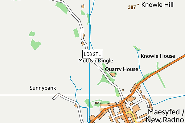 LD8 2TL map - OS VectorMap District (Ordnance Survey)
