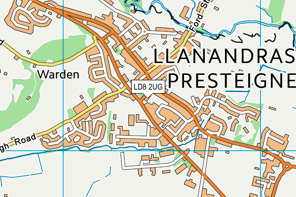 LD8 2UG map - OS VectorMap District (Ordnance Survey)