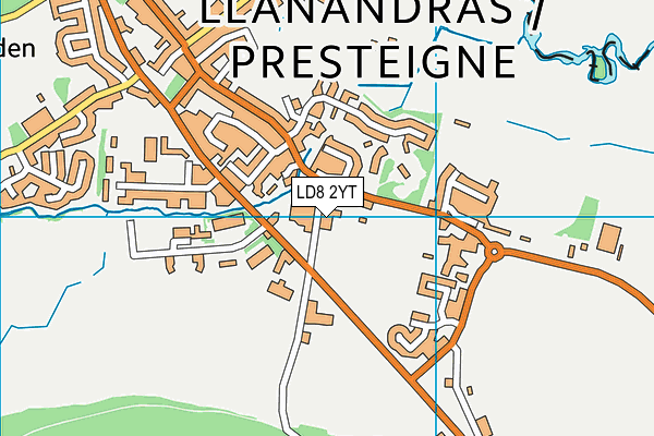LD8 2YT map - OS VectorMap District (Ordnance Survey)