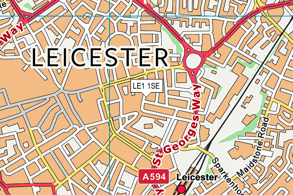 LE1 1SE map - OS VectorMap District (Ordnance Survey)