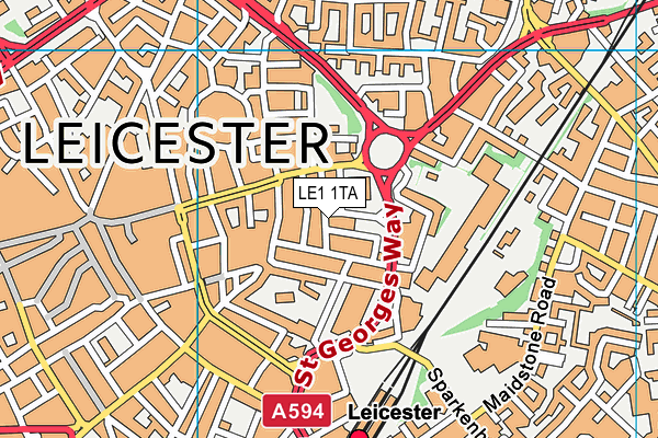 LE1 1TA map - OS VectorMap District (Ordnance Survey)