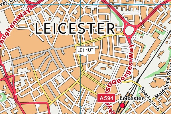LE1 1UT map - OS VectorMap District (Ordnance Survey)