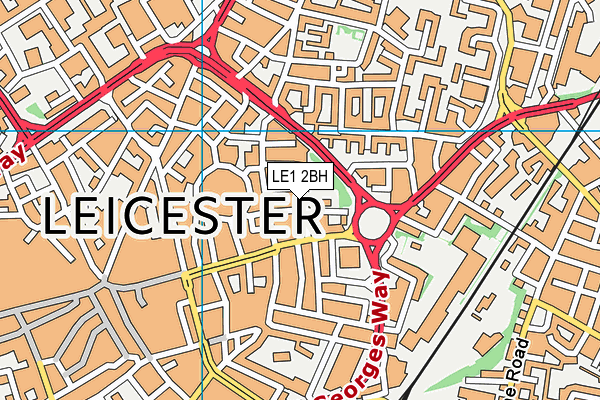 LE1 2BH map - OS VectorMap District (Ordnance Survey)