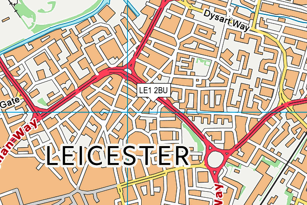 LE1 2BU map - OS VectorMap District (Ordnance Survey)