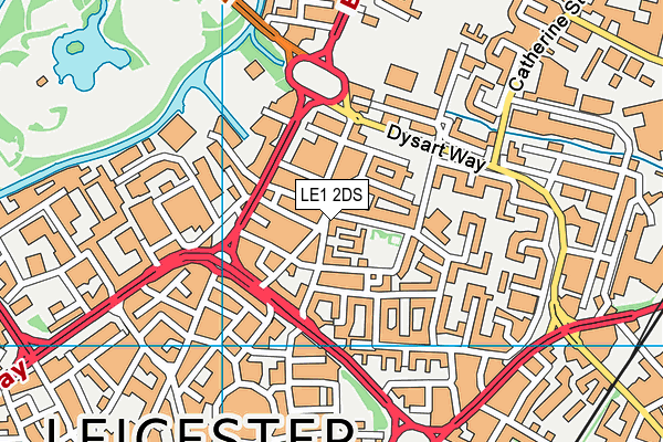 LE1 2DS map - OS VectorMap District (Ordnance Survey)