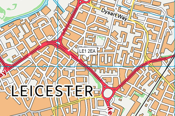 LE1 2EA map - OS VectorMap District (Ordnance Survey)