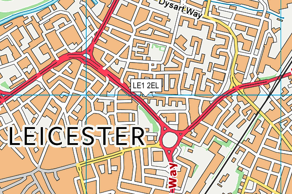 LE1 2EL map - OS VectorMap District (Ordnance Survey)