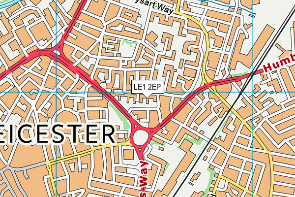 LE1 2EP map - OS VectorMap District (Ordnance Survey)