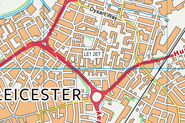 LE1 2ET map - OS VectorMap District (Ordnance Survey)