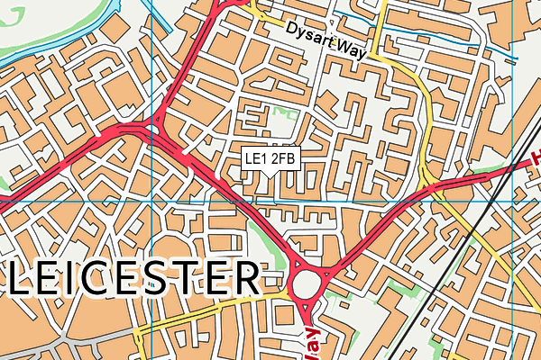 LE1 2FB map - OS VectorMap District (Ordnance Survey)