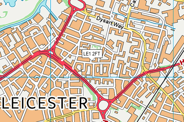 LE1 2FT map - OS VectorMap District (Ordnance Survey)