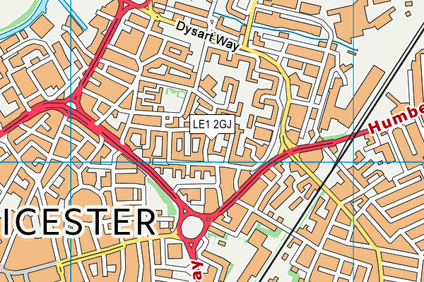 LE1 2GJ map - OS VectorMap District (Ordnance Survey)