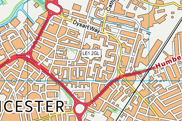 LE1 2GL map - OS VectorMap District (Ordnance Survey)