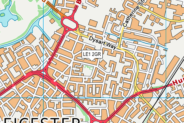 LE1 2GR map - OS VectorMap District (Ordnance Survey)