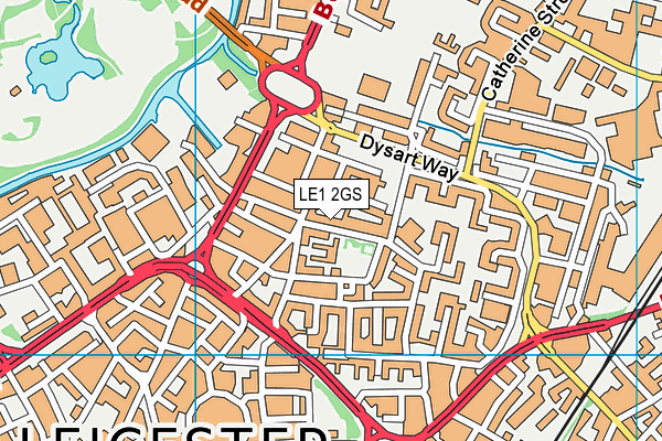 LE1 2GS map - OS VectorMap District (Ordnance Survey)