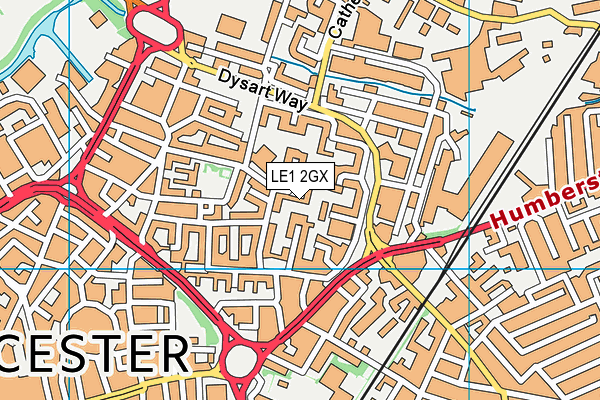 LE1 2GX map - OS VectorMap District (Ordnance Survey)