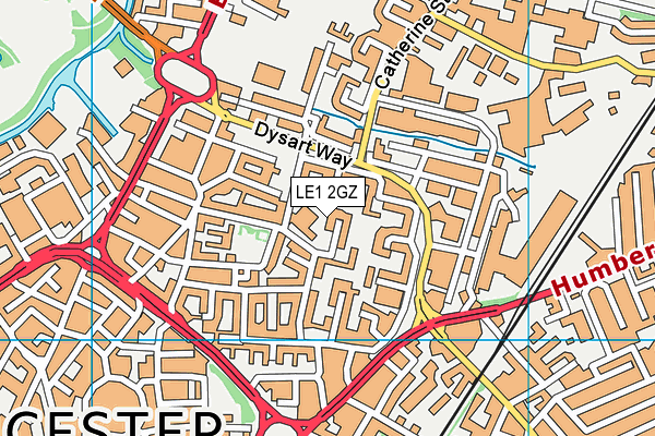 LE1 2GZ map - OS VectorMap District (Ordnance Survey)