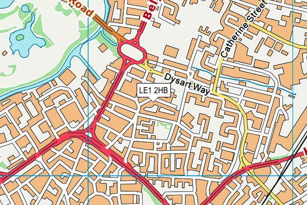 LE1 2HB map - OS VectorMap District (Ordnance Survey)