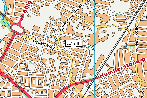 LE1 2HH map - OS VectorMap District (Ordnance Survey)