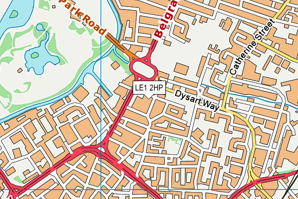 LE1 2HP map - OS VectorMap District (Ordnance Survey)