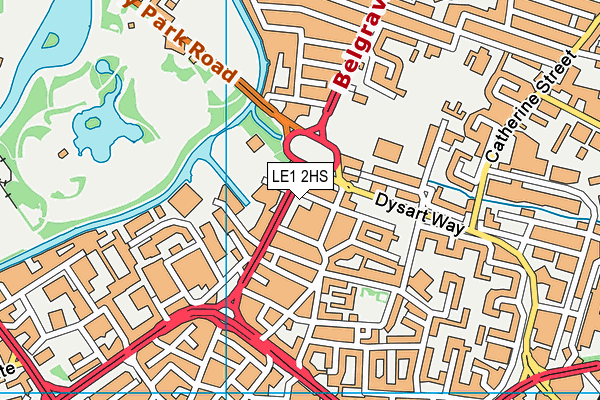 LE1 2HS map - OS VectorMap District (Ordnance Survey)