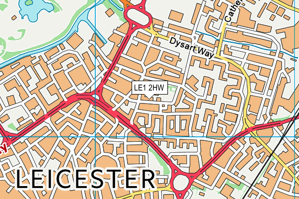 LE1 2HW map - OS VectorMap District (Ordnance Survey)