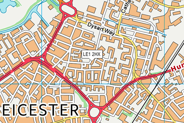 LE1 2HX map - OS VectorMap District (Ordnance Survey)