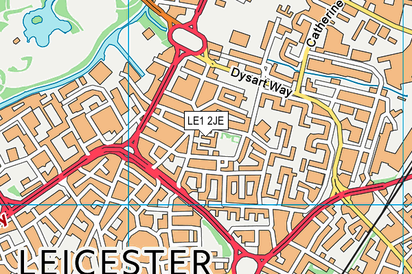 LE1 2JE map - OS VectorMap District (Ordnance Survey)