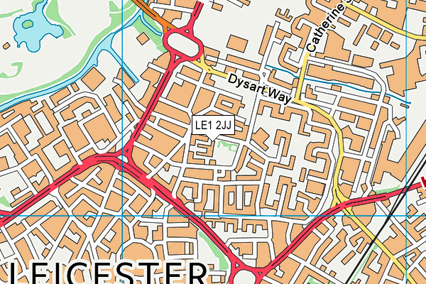 LE1 2JJ map - OS VectorMap District (Ordnance Survey)