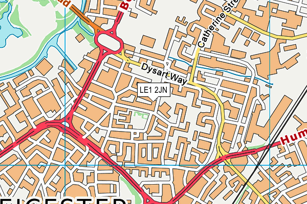 LE1 2JN map - OS VectorMap District (Ordnance Survey)