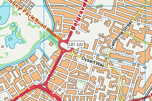 LE1 2JU map - OS VectorMap District (Ordnance Survey)