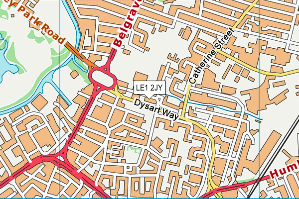 LE1 2JY map - OS VectorMap District (Ordnance Survey)