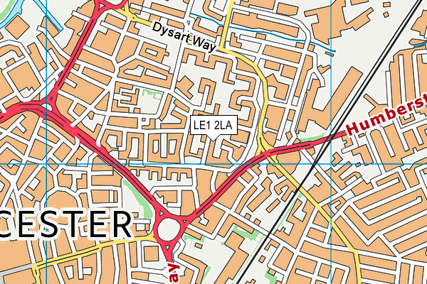 LE1 2LA map - OS VectorMap District (Ordnance Survey)