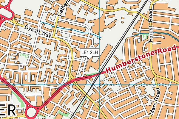 LE1 2LH map - OS VectorMap District (Ordnance Survey)