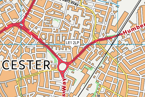 LE1 2LP map - OS VectorMap District (Ordnance Survey)